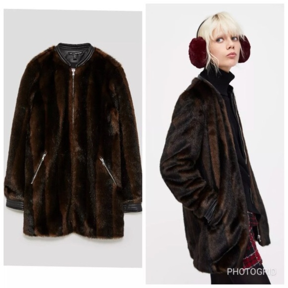 Faux fur coat